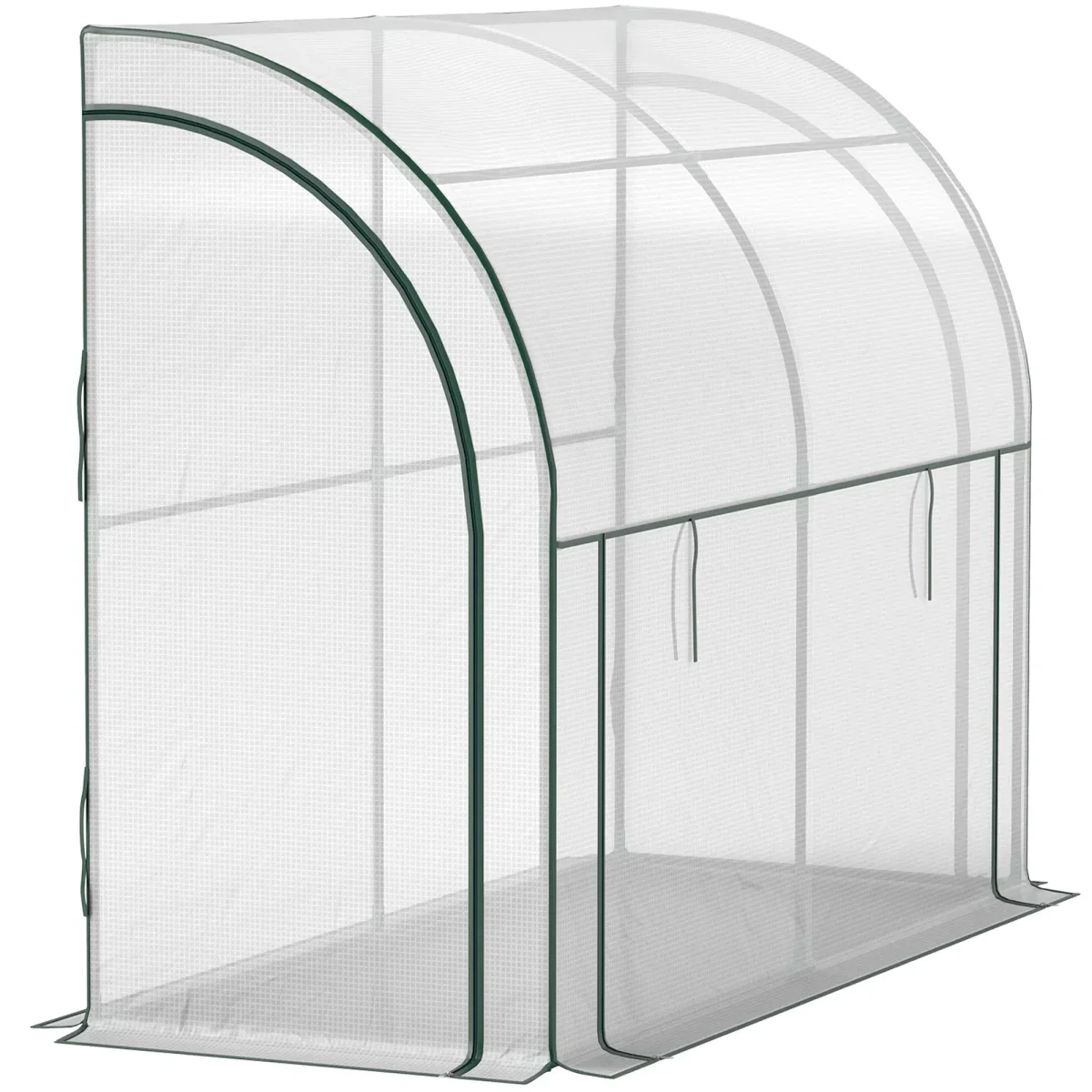 Nancy's Corval Muurkas - Tuinkas - Plantenkas - Kweekkas - Wit - ± 200 x 80 x 160 cm - Afbeelding 2